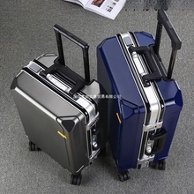 批发代发铝框拉杆箱男女万向轮旅行箱时尚大容量密码箱皮箱学生箱