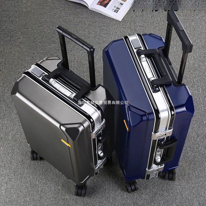 批发代发铝框拉杆箱男女万向轮旅行箱时尚大容量密码箱皮箱学生箱