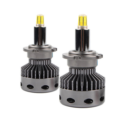 Convert high-power LED headlight with 360-degree 6-sided lighting D2h bulb to 6000K ultra-bright focused 4300K low-beam headlight