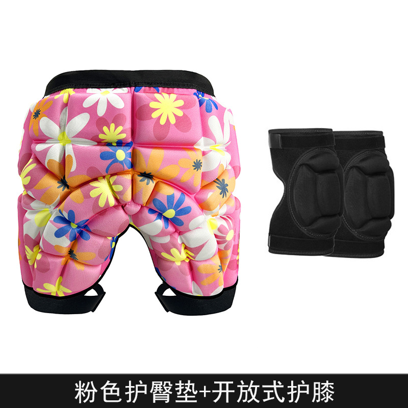 Rodilleras abiertas con almohadilla de cadera rosa