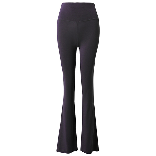 High-waisted dance pants for women, straight-leg, slightly flared, modal body training pants, slim-fitting dance fitness yoga pants