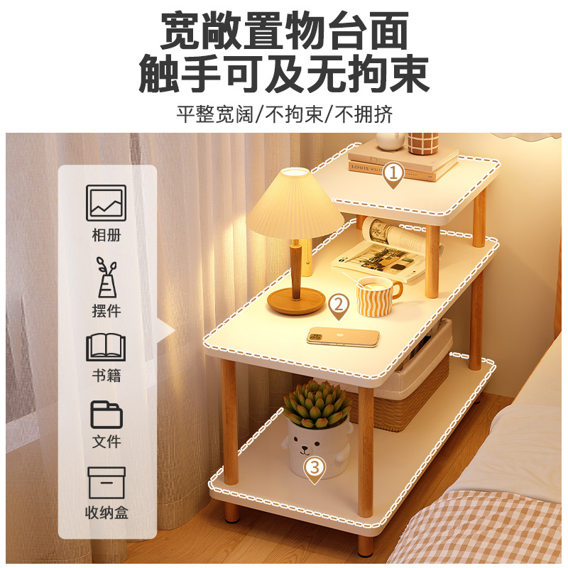 Mesita de noche mesa estrecha dormitorio pequeño Gabinete simple mesita de noche moderna simple pequeña mesita de noche almacenamiento rack cama mesa lateral