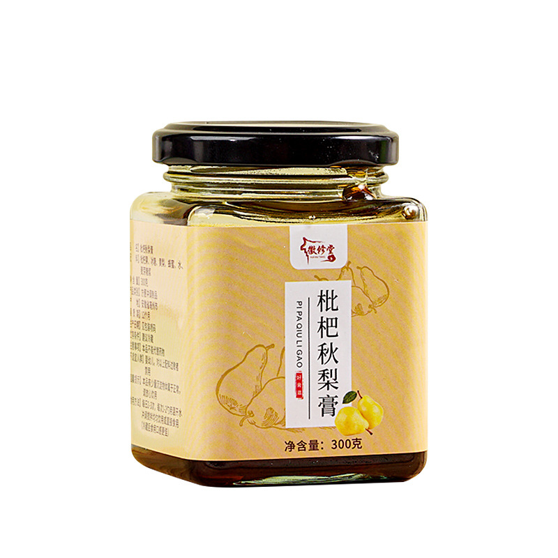 Loquat Autumn Pear Paste Rock Sugar Snow Pear 300g Bottled Handmade Autumn Pear Paste Source Manufacturer Paste Wholesale Pure Pear Paste
