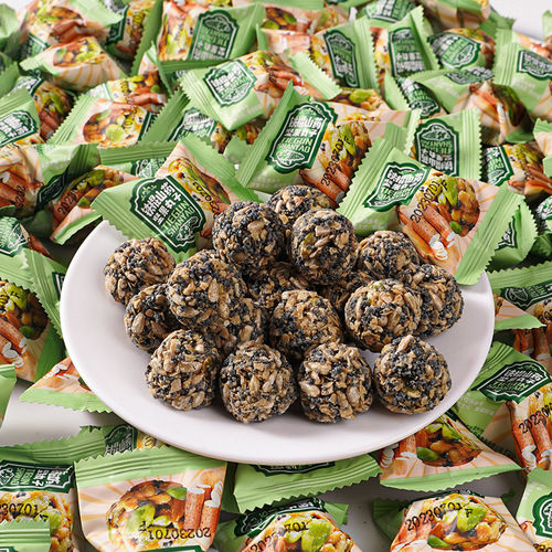 Iron sticks, yam, nut balls, snacks, sucrose-free, five black whole grains, melon seeds, black sesame balls, health pills
