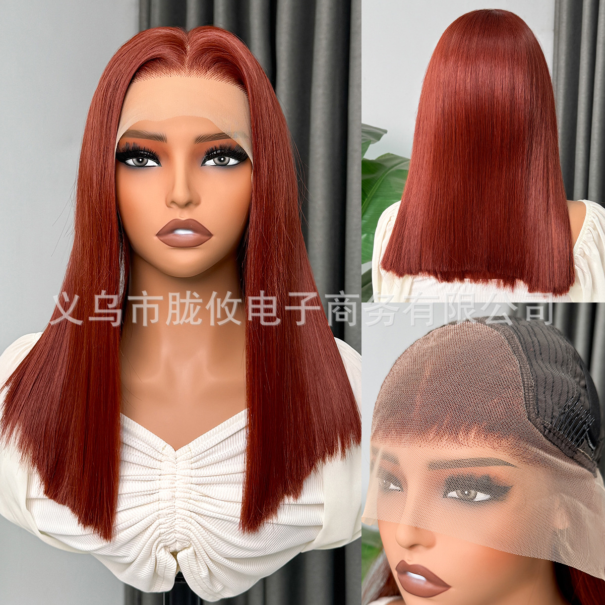 Frente transfronteriza de encaje pelucca pelucca negra tejida a mano 13 * 4 pelucca de cabello largo negro pelucca de cabello para mujeres image 49