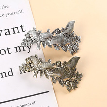 外贸热销蝴蝶合金发夹蝴蝶花弹簧夹古风合金气质头饰潮流发饰批发