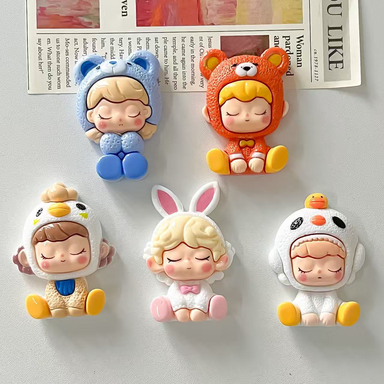 big card cute dress small temperature girl resin accessories handmade diy refridgerator magnets barrettes keychain straw cap