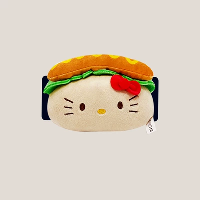 New Cute Hot Dog Kitty Car Door Handle Cover Car Handle Protection Roof Armrest Cover Car Decoration (Sürətlər qutusu və əl tormozu başlıqları) - single-hot-dog-kitty-cat-black-gloves