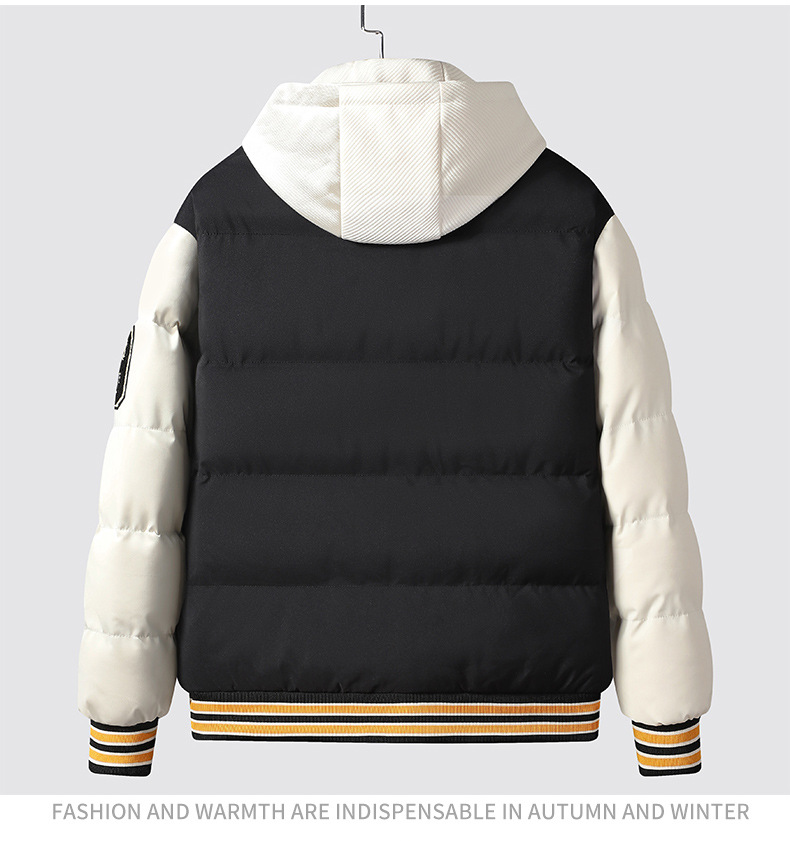 Herr baseballjacka med huva varm vinterjacka urban stil_voghion.com