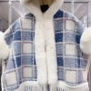 Children's blue and white checkered