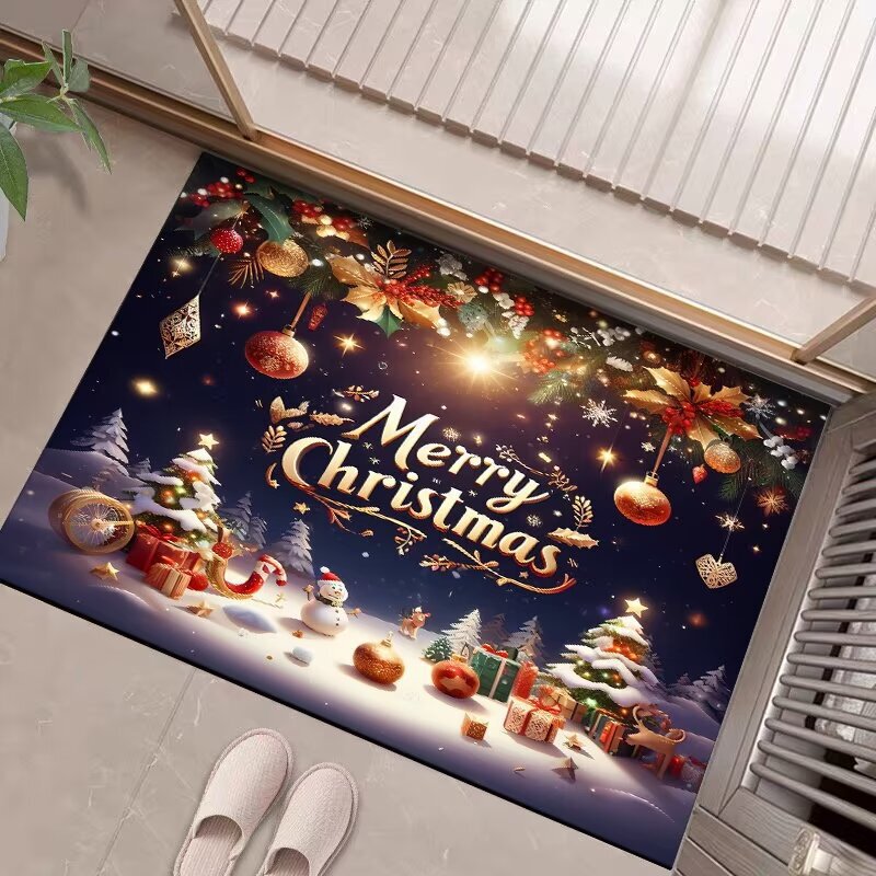 Amazon temu 卸売玄関クリスマスフロアマット吸水性と汚れにくい浴室のフロアマットクリスマス装飾カーペット|undefined
