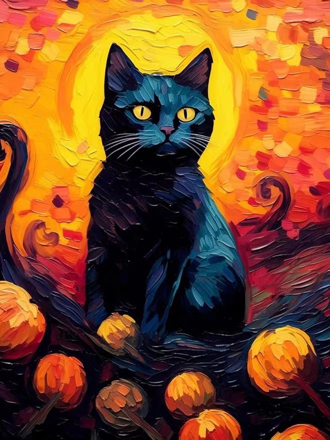 Amazon nueva pintura de diamantes 5D Halloween fantasma calabaza búho lleno de pintura de diamantes diy pintura de decoración para el hogar