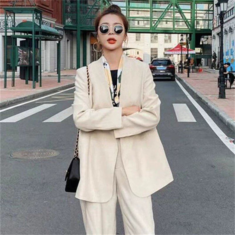 2025 новый стиль богини: женский костюм для весны и осени, модный корейский стиль, высококачественный ленивый стиль, универсальный повседневный костюм