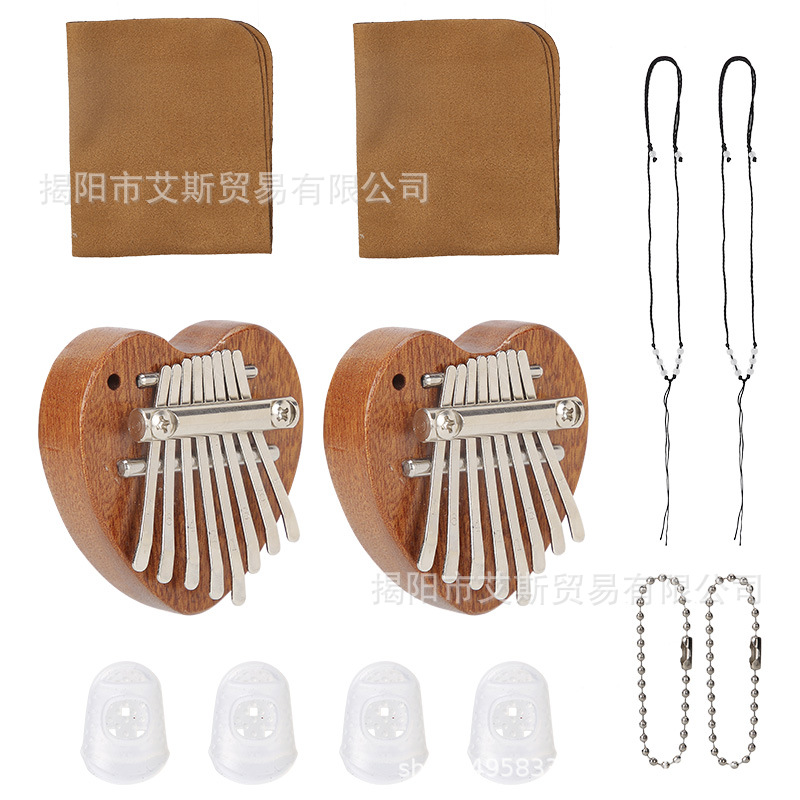 8 teclas mini Kalimba delicado dedo pulgar piano Marimba música accesorios colgante regalo