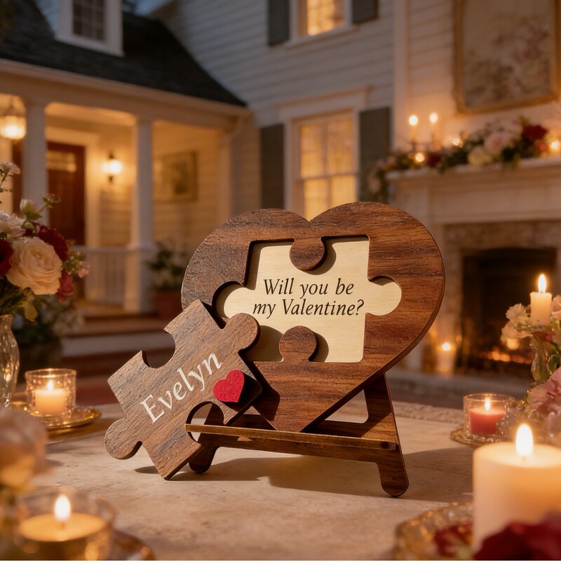 Cross-Border Wooden Puzzle Signs, Birthday, Valentine's Day, Anniversary Gifts, Home Decoration Ornaments