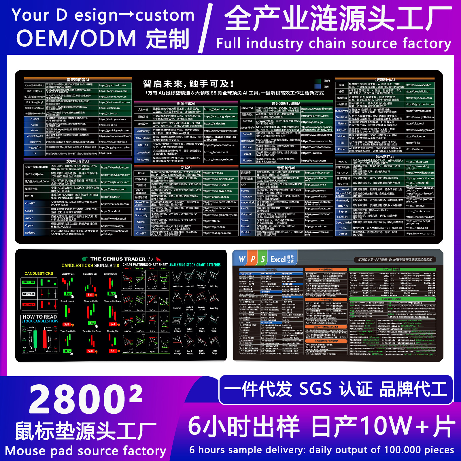 Teclado de acceso directo para juegos de oficina de gran tamaño para macOS / Excel / Office / PS