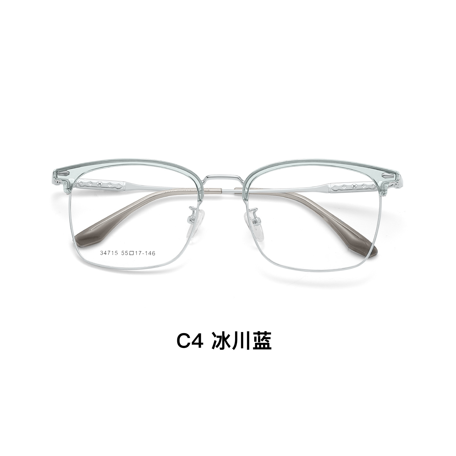 Hielo de alta calidad té red rojo tallado estereoscópico hombre y mujer ceja marco de gafas antideslizante no sujetar la cara con espejos