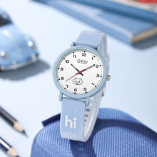 歌迪卡通童趣学生表糖果色防水硅胶带简约休闲通勤石英手表小红书