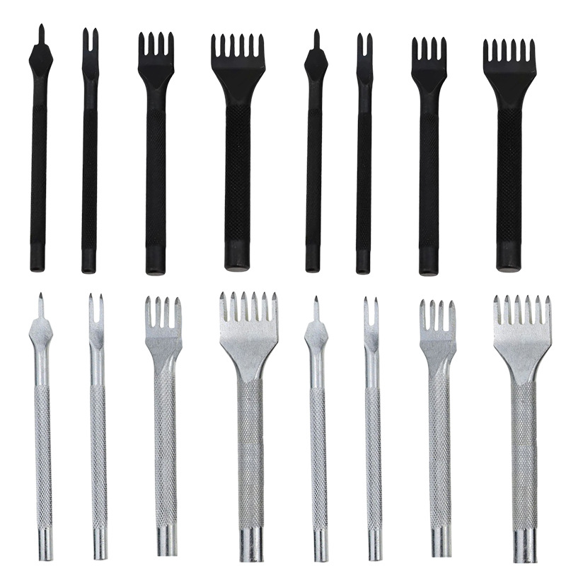 斜平斩 法斩欧斩diy手工皮艺工具 菱斩打孔皮具齿距4mm/3mm