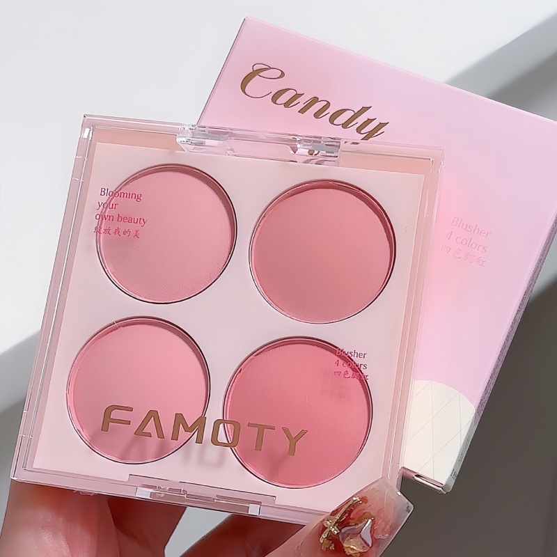 Four Seasons Blush, baja saciedad, niebla suave, colorete, degradado, brillo natural, reparación, paridad, calificaciones transfronterizas completas