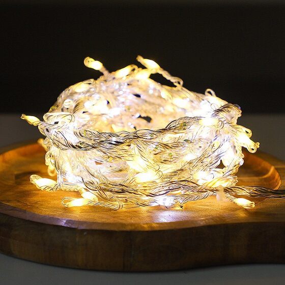 Running water firecracker light led leather string light outdoor waterproof copper wire light courtyard garden Christmas flowing water waterfall light