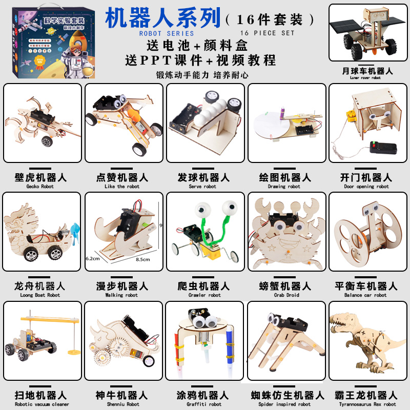 Science Crafts, Kidsren's Science and Technology Crafts, Educational Experiment Toy Set, Kindergarten and Primary School DIY Material Package