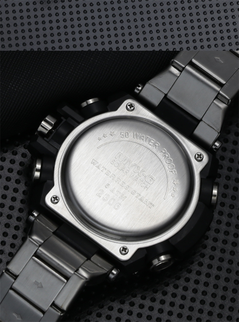Cross-border e-commerce popular light steel heart business watch men's mechanical electronic watch multi-function electronic_voghion.com