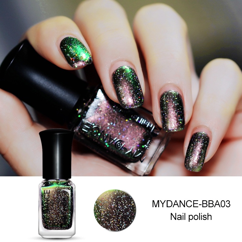 Nuevo esmalte de uñas camaleón aceitoso no pelado insípido de larga duración sin hornear fábrica al por mayor Internet celebridad cielo estrellado manicura