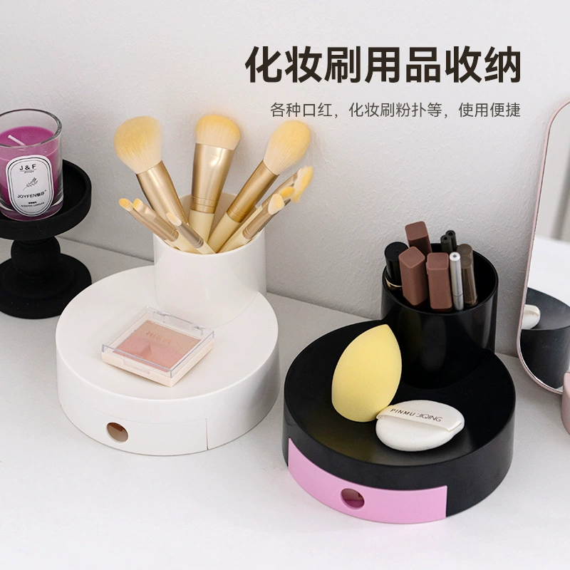 П table capacious storage system, plastic stationery, round pencil case, universal children's pen, pens holder