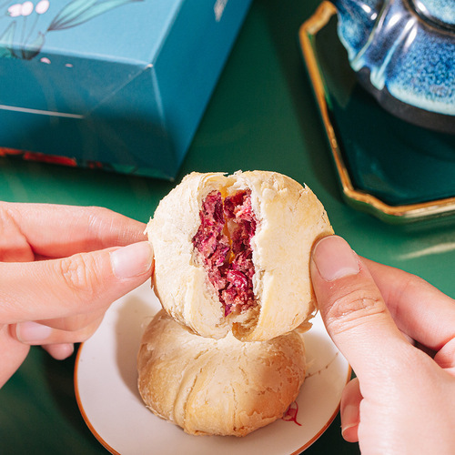 Yunnan Specialty Fresh Flower Pastry, Rose Pastry, Snacks, Cakes, Biscuits, Fresh Flower Pastry Gift Box Manufacturer Wholesale