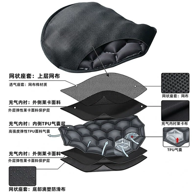Comfortable for Summer Long-Distance Riding, Universal | Motorcycle cushion