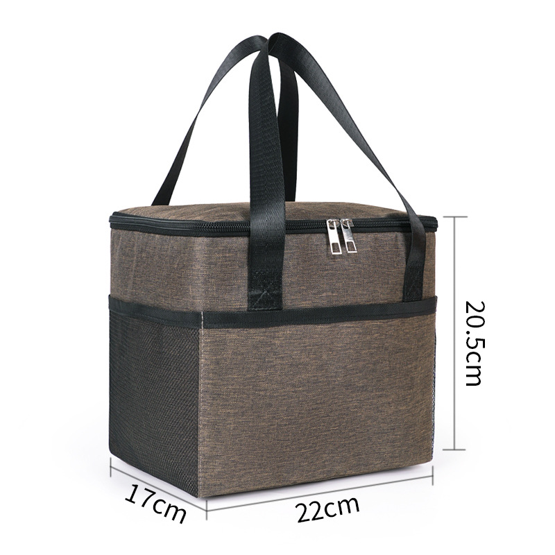 Bolsa de almuerzo portátil simple, bolsa de almuerzo, bolsa de aislamiento térmico, bolsa de picnic al aire libre para el trabajo y la escuela, bolsa de alimentos frescos, bolsa de hielo, bolsa de bento