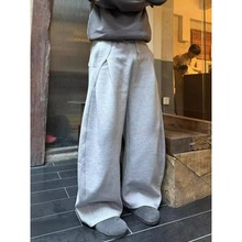 22TREE宽松运动透气宽松休闲直筒弯刀卫裤男潮牌重磅运动裤子纯棉