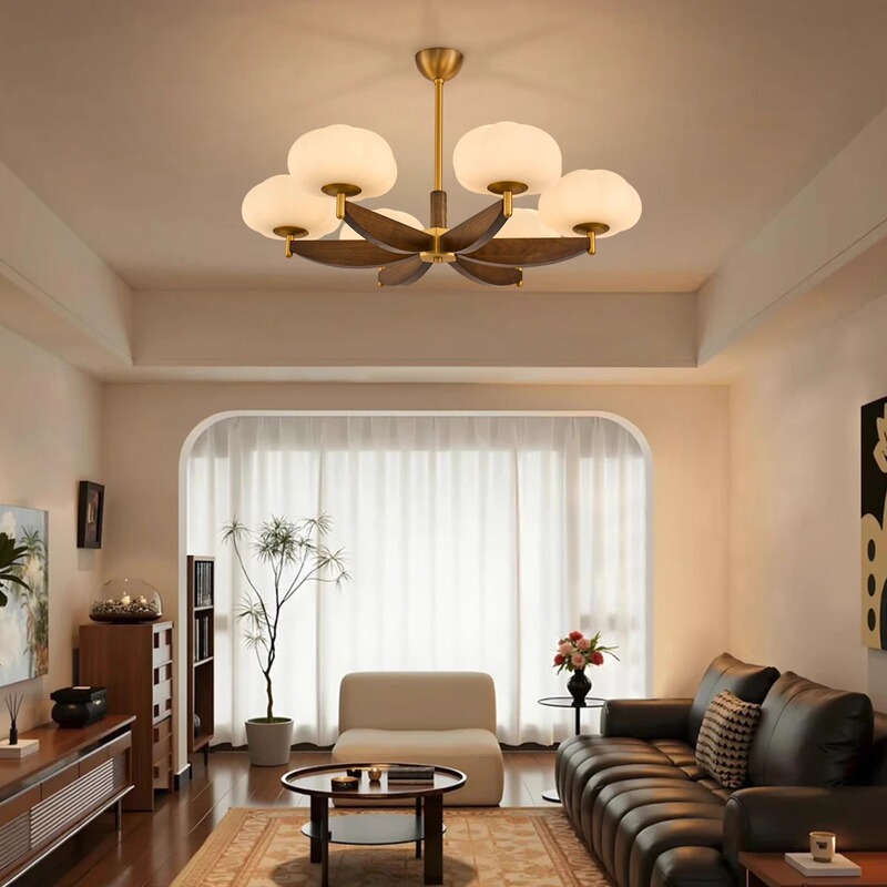 New French Living Room Lamp Chandelier American Retro Bedroom Main Lamp High-End Mid-Century Style Ceiling Lamp Restaurant Chandelier