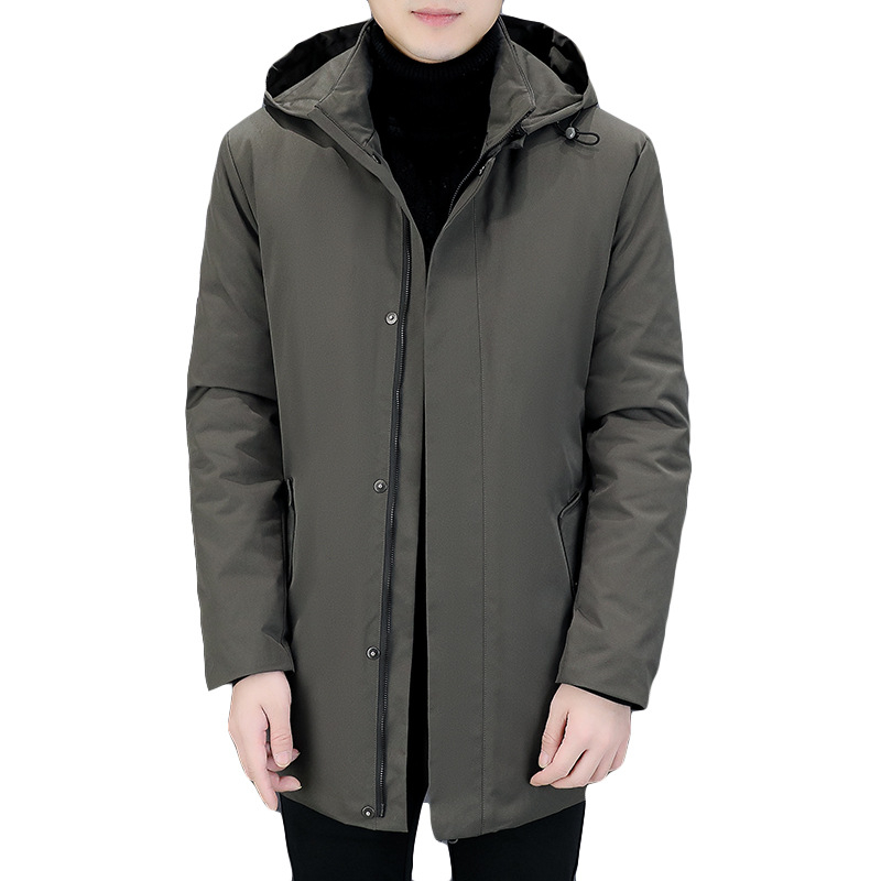 Chaqueta acolchada de algodón para hombres invierno 2023 nueva chaqueta acolchada de algodón chaqueta de moda Otoño e Invierno gabardina de longitud media engrosada chaqueta acolchada de algodón para hombres