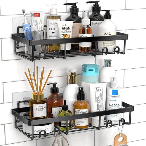 Cross-border bathroom shelf without drilling soap holder household bathroom iron rail washroom supplies wall-mounted storage rack