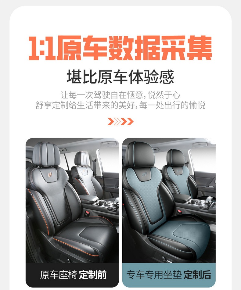 Jietu Freer's Special Leather Seat Cushion, Custom-Made Seat Cover for the Car, Original Car Seat Cover for All Seasons