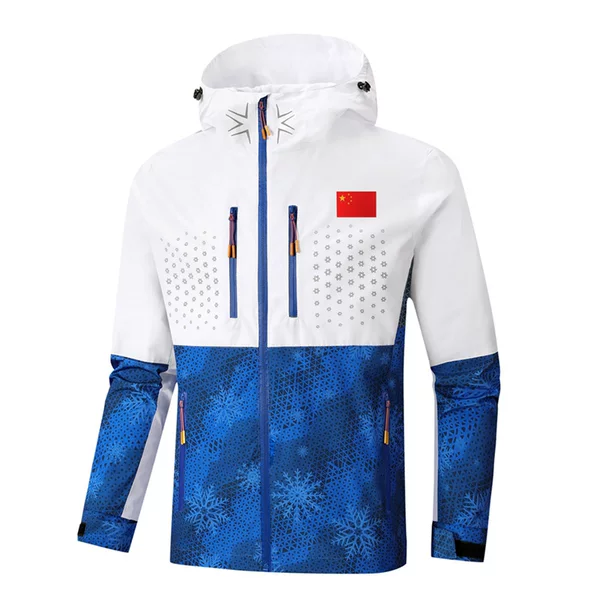 Chinese Team Lightweight Windbreaker Spring Autumn Overalls Cardigan Men Women New Hooded Composite 70D Casual National Flag Coat