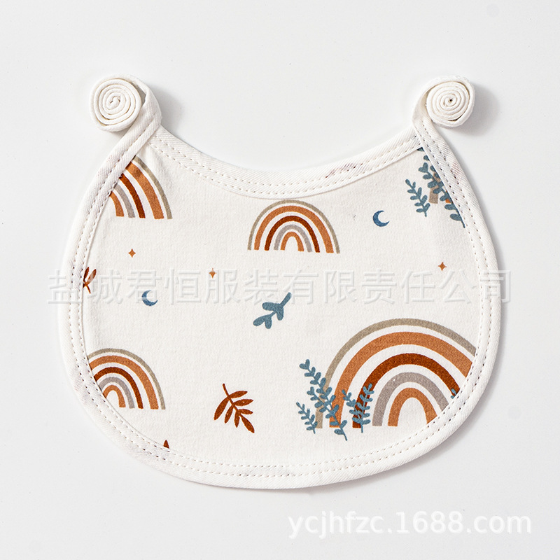 Bebé con cordones a prueba de agua babero recién nacido suministros bebé con cordones bebé babero de algodón