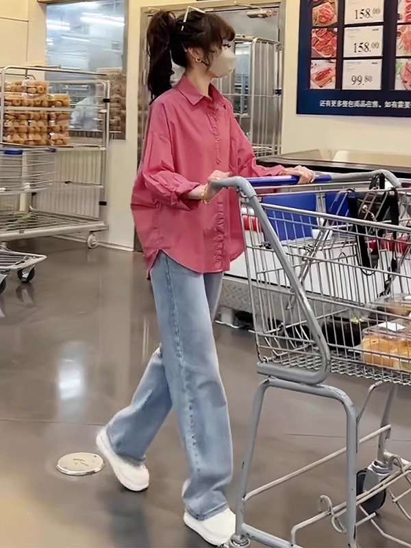休闲高级感长袖衬衫上衣女款春秋季2025新款洋气时尚宽松减龄衬衣|undefined