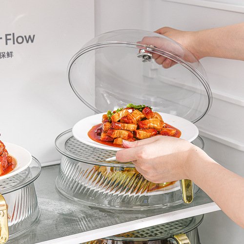 Insulated Food Cover for Home Use, Transparent, Dustproof, Mosquito-Proof, Multi-layer Food Storage Cover, Table Cover, Food Dome