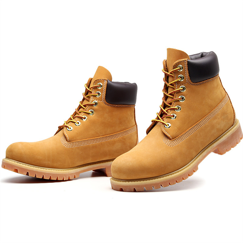 Botas de moto para hombre, zapatos 10061, botas amarillas, botas de nieve de 7 agujeros, botas Martin para mujer DONGWUCAT, antideslizantes, cálidas para exteriores