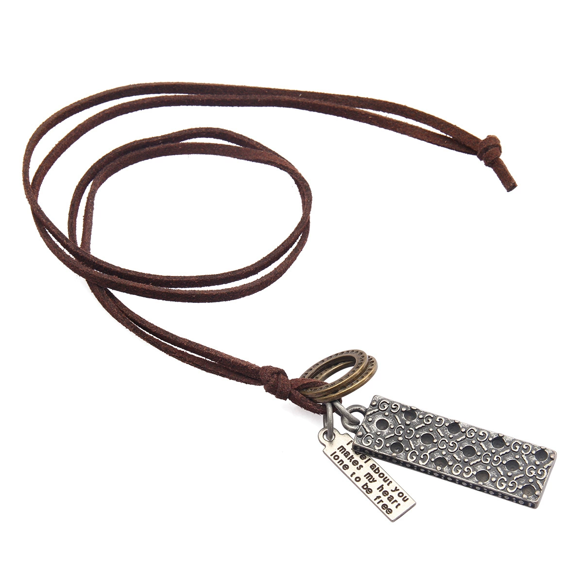 Rectangular аксессуар, подвеска из антикварного металла, ожерелье