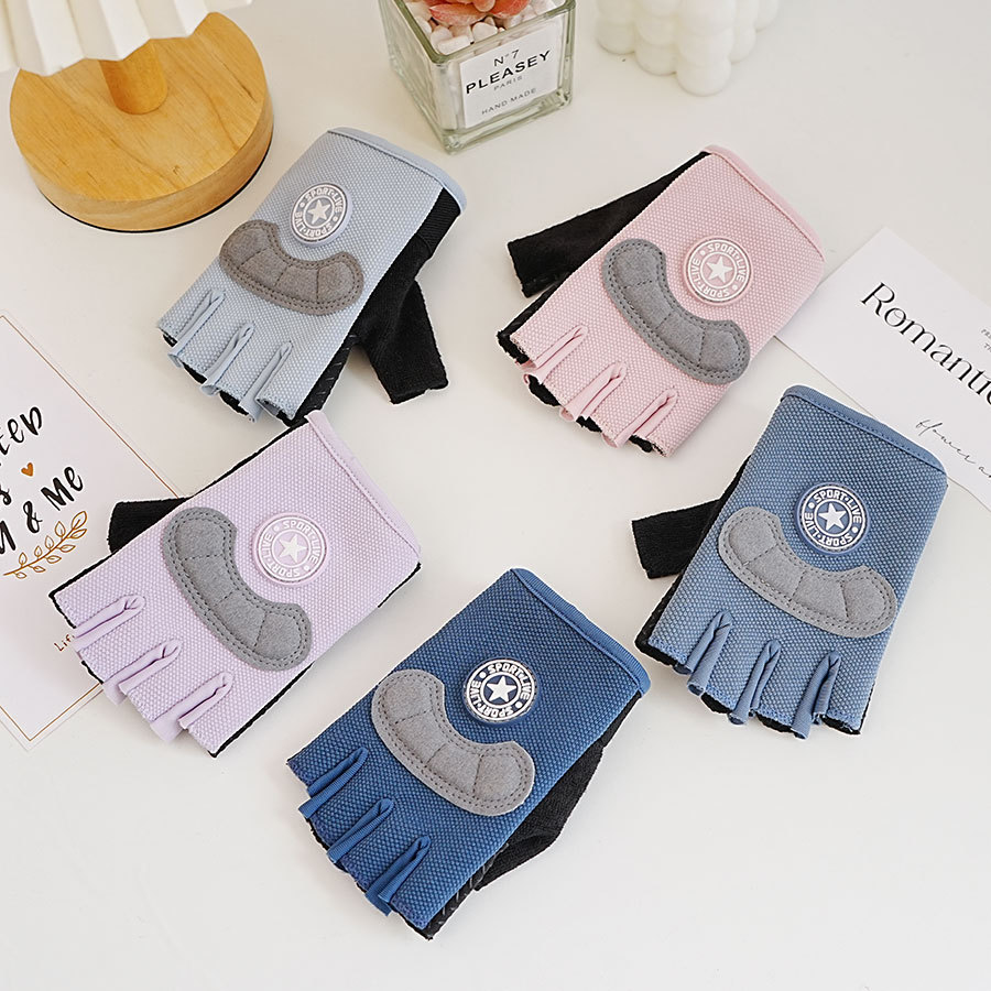 Guantes deportivos al aire libre de primavera y verano para hombres y mujeres de medio dedo para niños