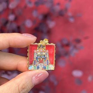 Xizang Rechung Pure Hand-Painted New Xizang Portable Small Thangka Yellow God of Wealth Zhaliram Nine-Tailed Fox Zhaliram