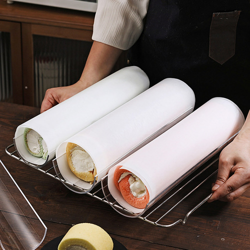 Cake roll shaper acrylic U-shaped transparent fat roll holder semi-circle thickened 30cm long baking tool