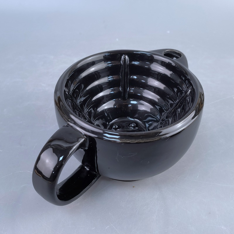 Cuenco de jabón de afeitar de cerámica transfronterizo cuenco de espuma de afeitar para hombres cuenco de espuma de aislamiento de inyección de agua cuenco de crema de afeitar cuenco de afeitar