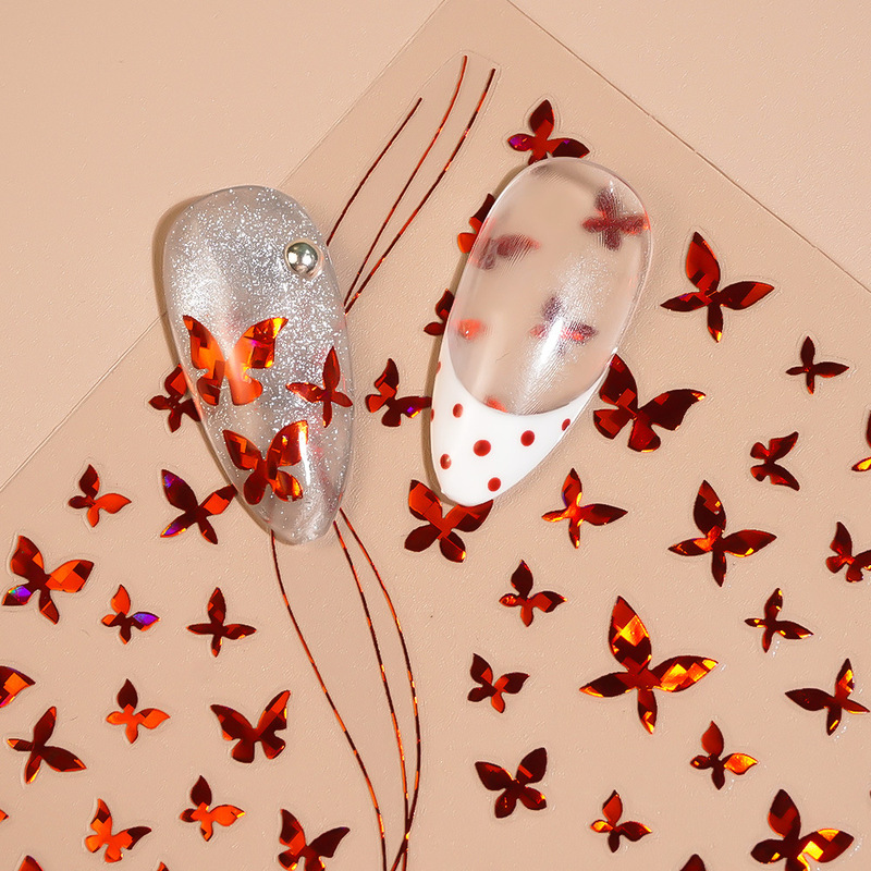 Redanco new 3D explosions butterfly series nail art stickers adhesive nail stickers wholesale DH-677 Redanco new 3D explosions butterfly series nail art stickers adhesive nail stickers wholesale DH-677