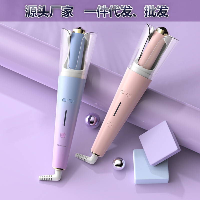 源头厂家自动卷发棒懒人卷发电动旋转烫头发器大卷大波浪女不伤发|ru