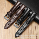 现货 美洲鳄鱼皮竹节纹真皮手表带 男女通用款针扣扣式手表带配件